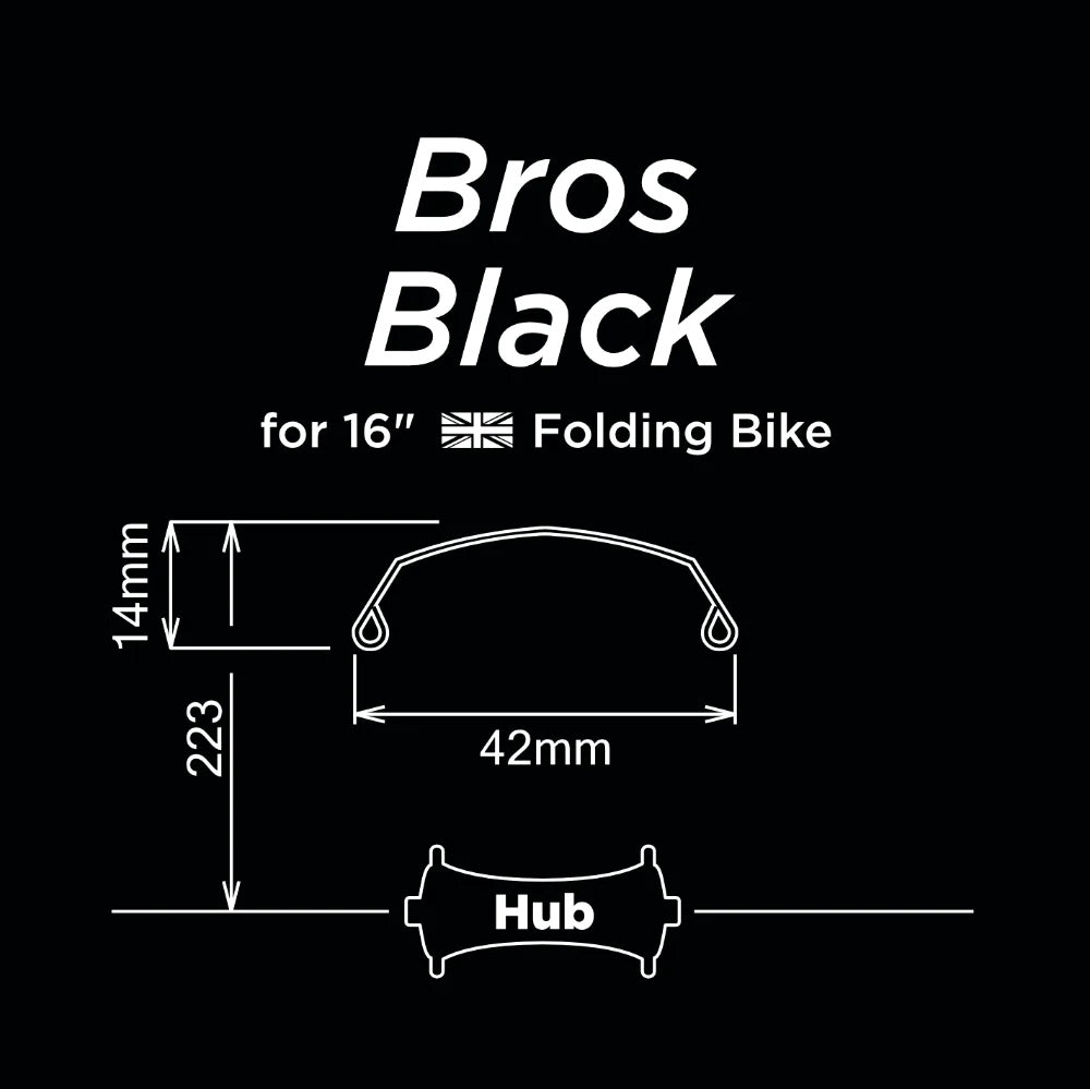 Bros 16" Black