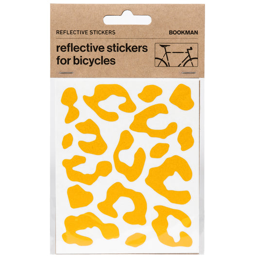 Reflective Leopard Print Stickers - Yellow