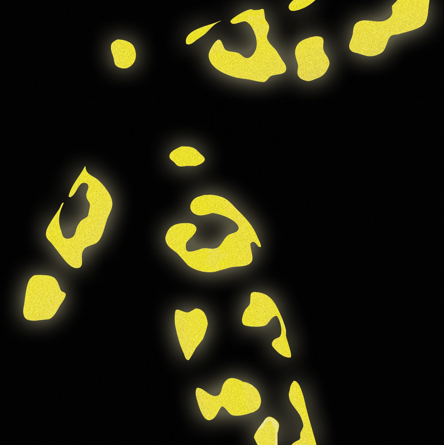 Reflective Leopard Print Stickers - Yellow