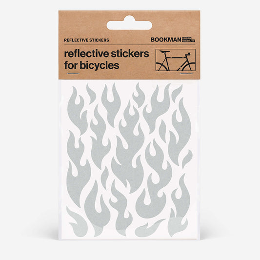 Reflective Stickers Flames - White
