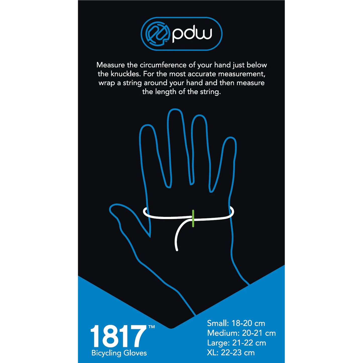 1817 CYCLING GLOVES - Black/Black