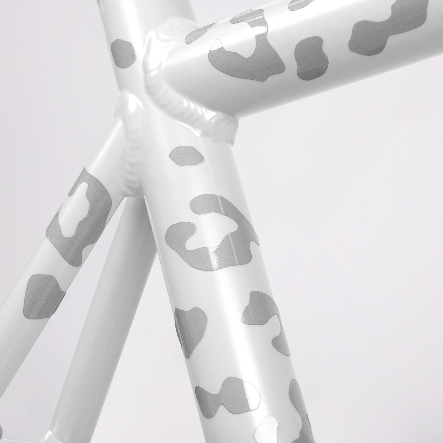 Reflective Leopard Print Stickers - White