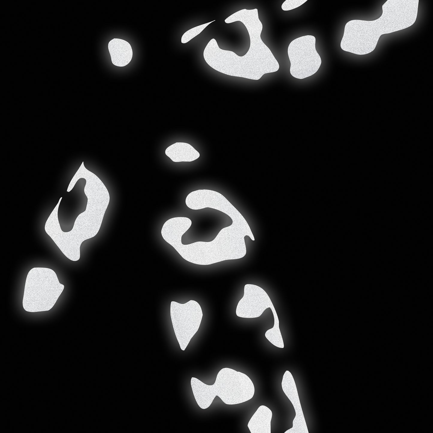 Reflective Leopard Print Stickers - White