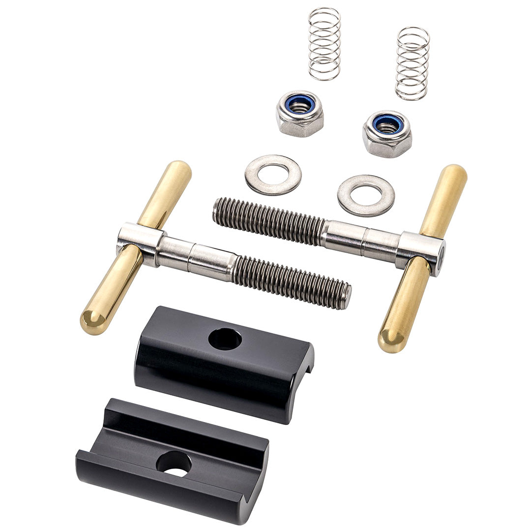 Hinge Clamp Set - Titanium/Brass