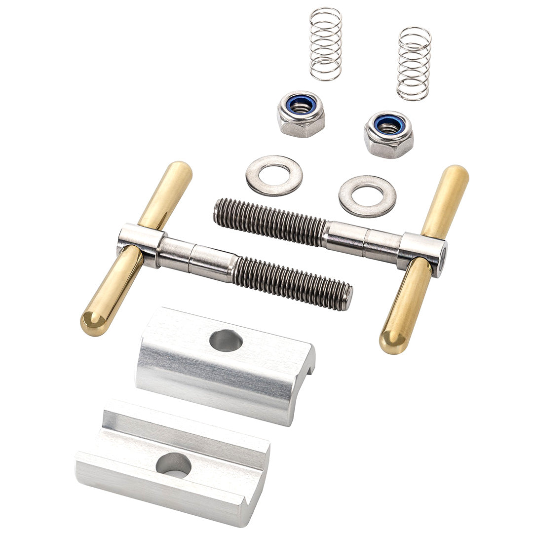 Hinge Clamp Set - Titanium/Brass