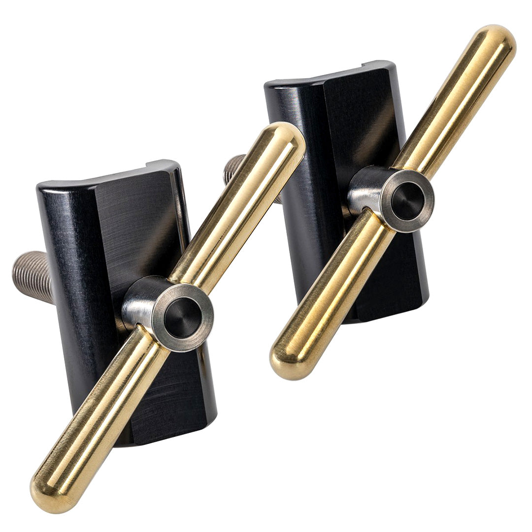 Hinge Clamp Set - Titanium/Brass